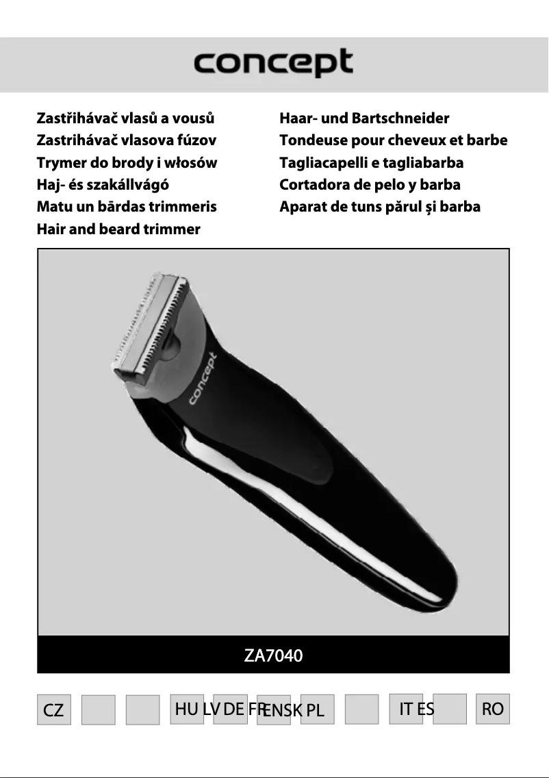 Page 1 de la notice Manuel utilisateur Concept ZA7040