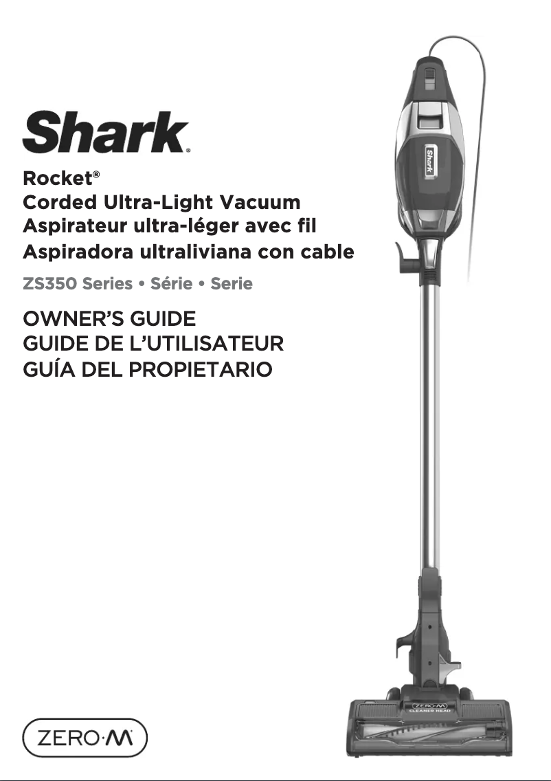 Page 1 de la notice Manuel utilisateur Shark Rocket ZS352