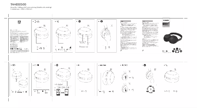 Page 1 of the manual Quick Start Guide Philips TAH8505
