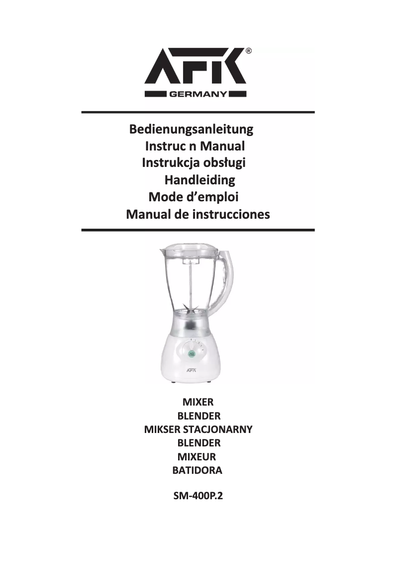 Page n°1 - Manuel utilisateur AFK SM-400P.2