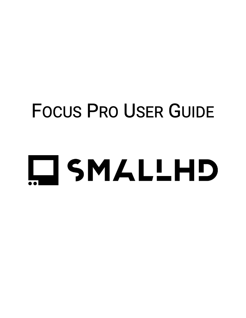 Image de la première page du manuel de l'appareil Focus Pro