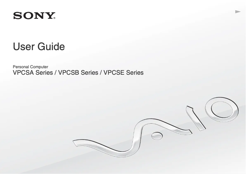 Page n°1 - Manuel utilisateur Sony Vaio VPCSA4B4E