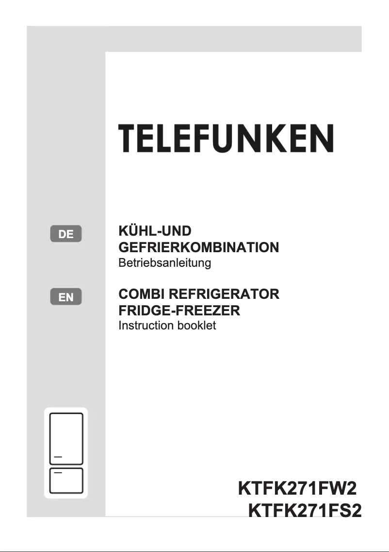 Page 1 de la notice Manuel utilisateur Telefunken KTFK271FS2