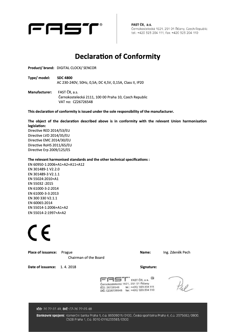 Page n°1 - Manuel utilisateur Sencor SDC 4800 W
