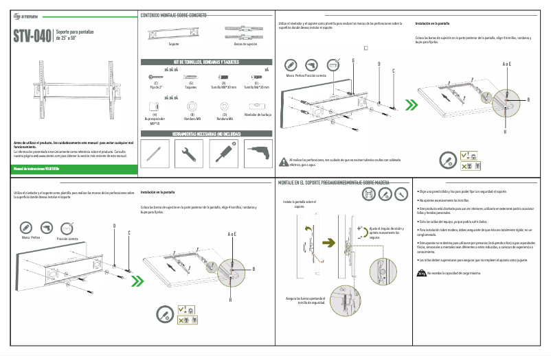 Image de la première page du manuel de l'appareil STV-040