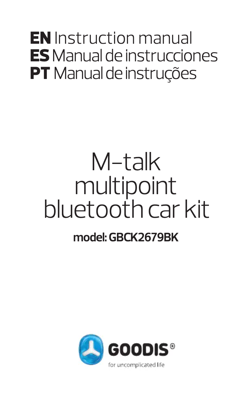 Page 1 de la notice Manuel utilisateur Goodis M-Talk