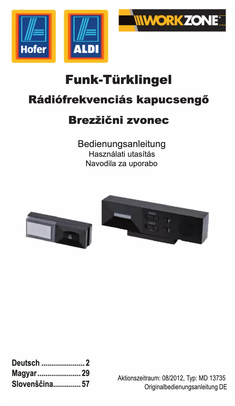 Image de la première page du manuel de l'appareil MD 13735