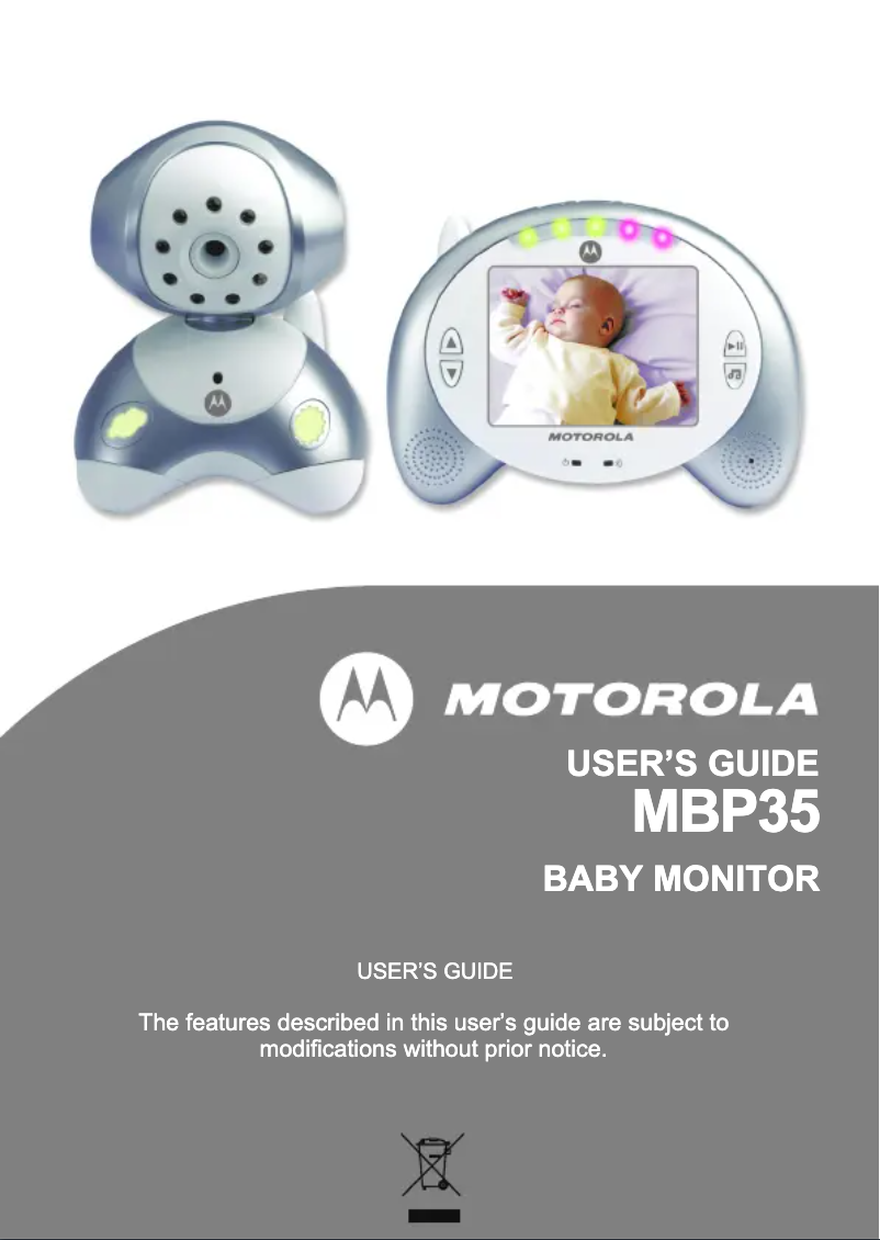 Page 1 de la notice Manuel utilisateur Motorola MBP35