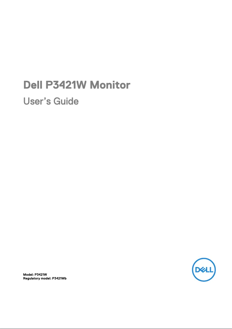 Imagen de la primera página del manual del dispositivo P3421W