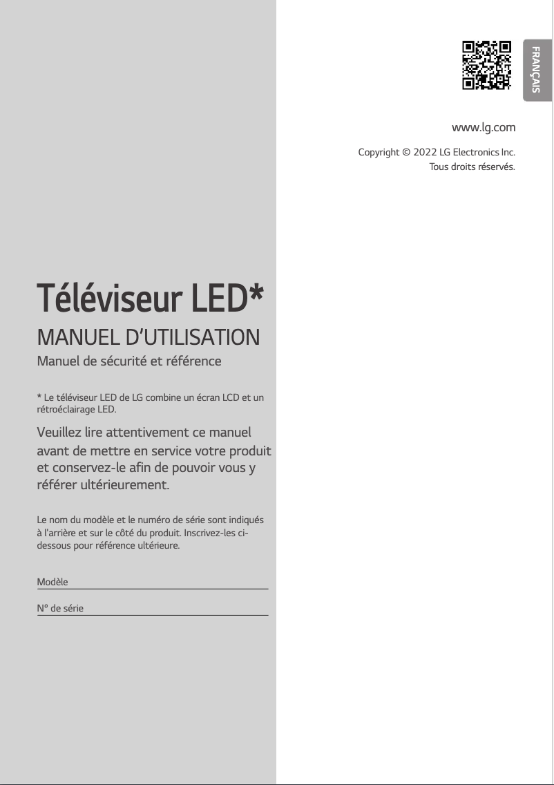 Page n°1 - Manuel utilisateur LG 55UQ8000