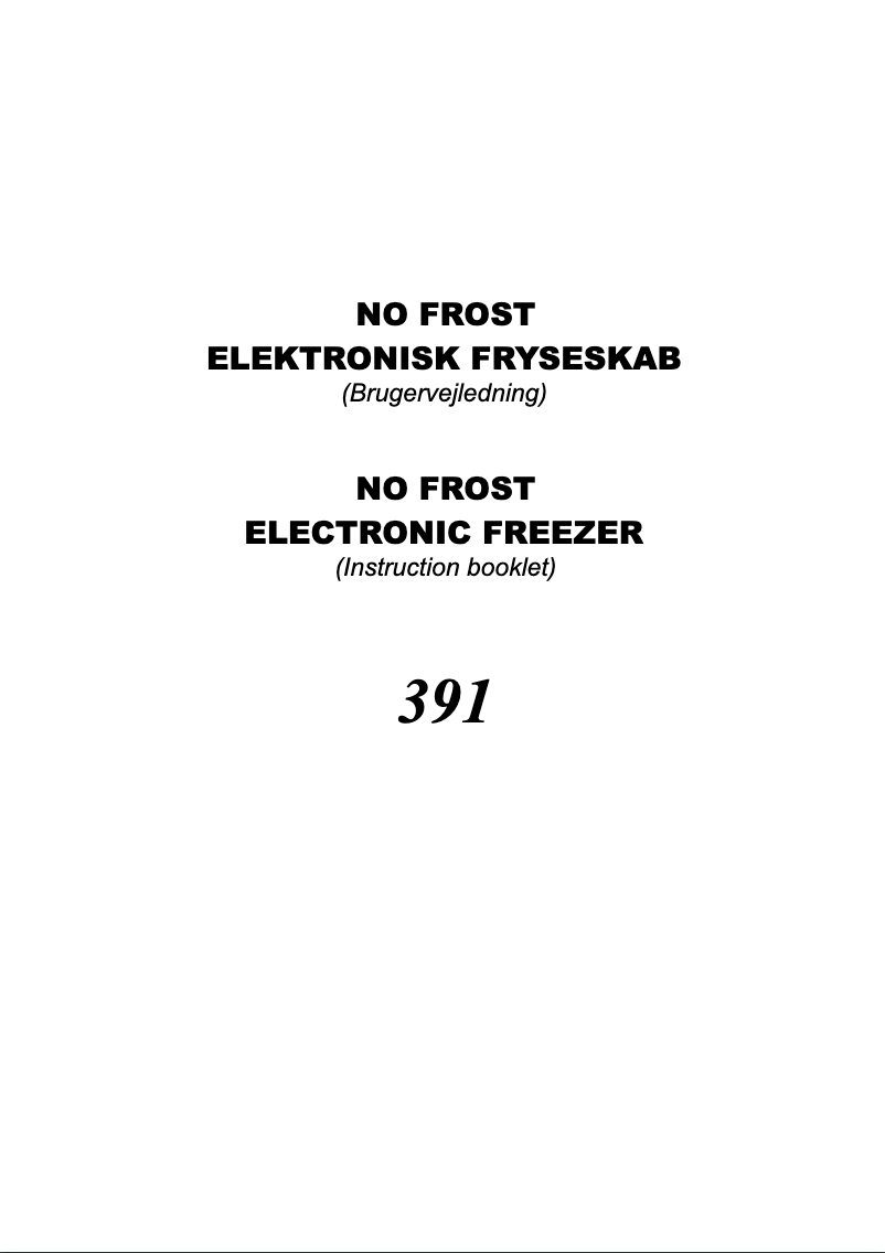 Page n°1 - Manuel utilisateur Vestfrost CW 399 F NF
