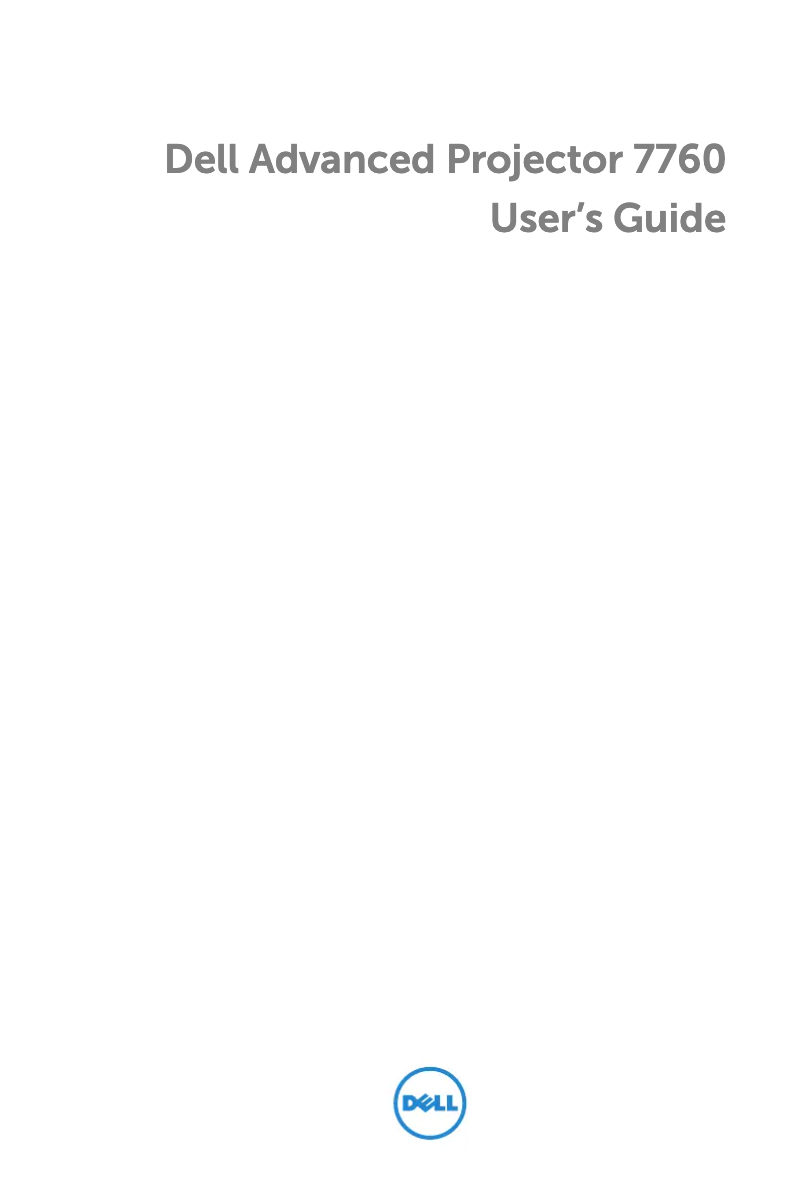 Page 1 de la notice Manuel utilisateur Dell 7760