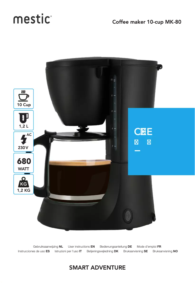 Page 1 de la notice Manuel utilisateur Mestic MK-80