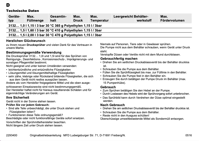 Page n°1 - Manuel utilisateur MESTO 3132PP