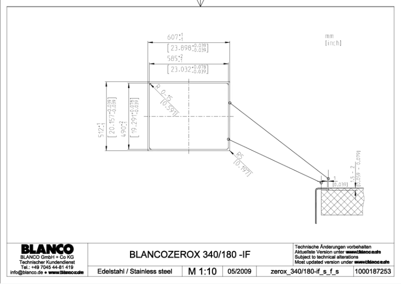 Page n°1 - Manuel utilisateur BLANCO ZEROX 340/180-IF/A
