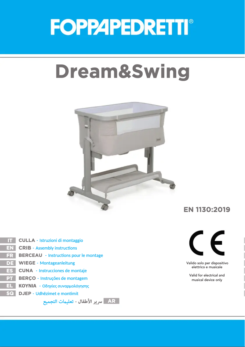 Page 1 de la notice Manuel utilisateur Foppapedretti Dream&Swing