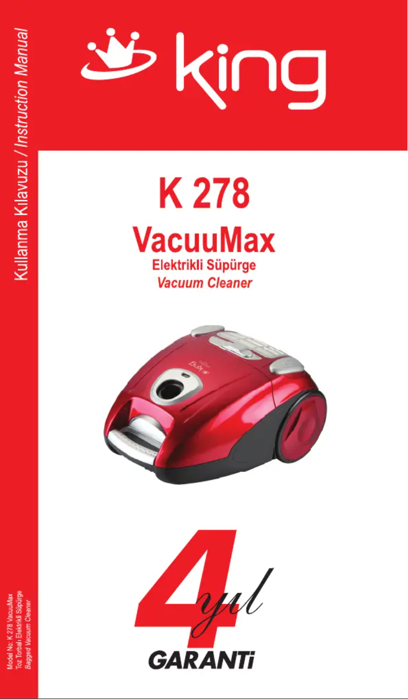 Image de la première page du manuel de l'appareil VacuuMax K 278