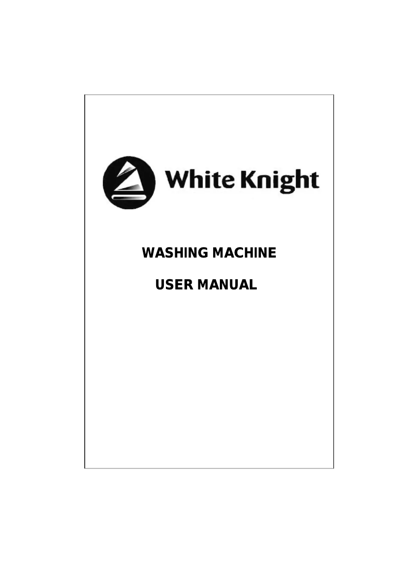 Page 1 de la notice Manuel utilisateur White Knight WK 1200 E