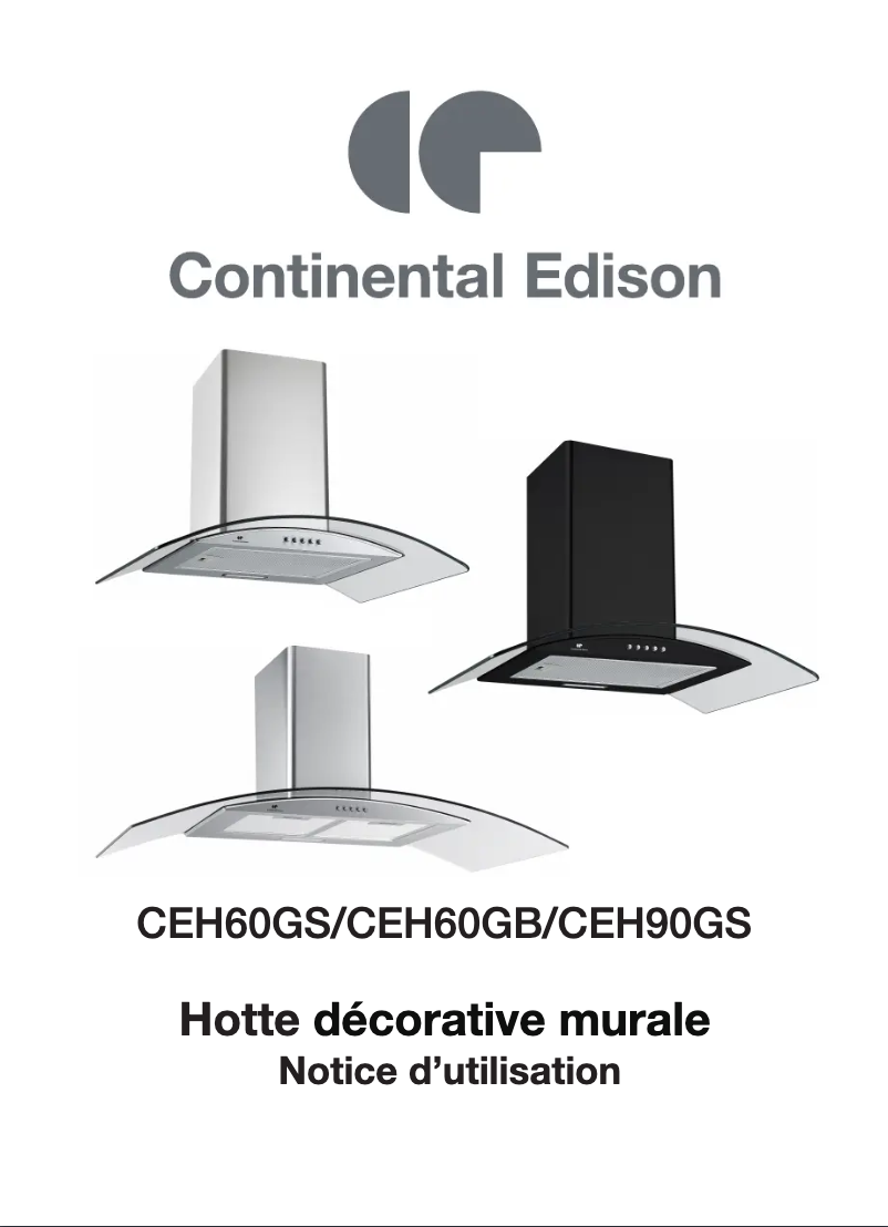 Page 1 de la notice Manuel utilisateur Continental Edison CEH60GB