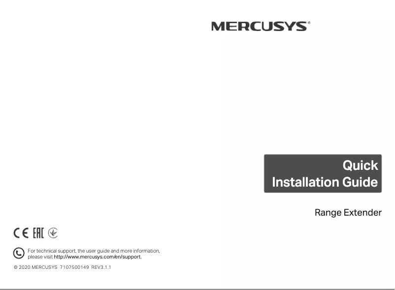 Page n°1 - Guide de démarrage rapide Mercusys ME50G