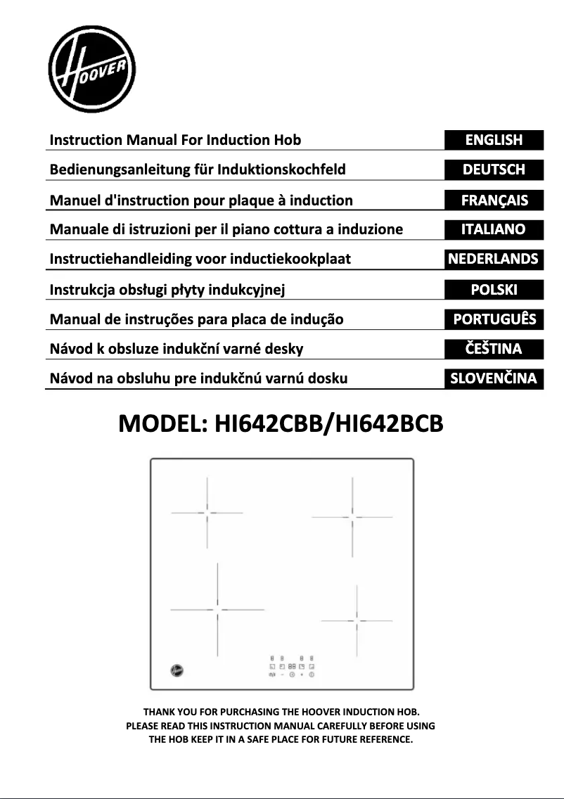 Page n°1 - Manuel utilisateur Hoover HI642CBB
