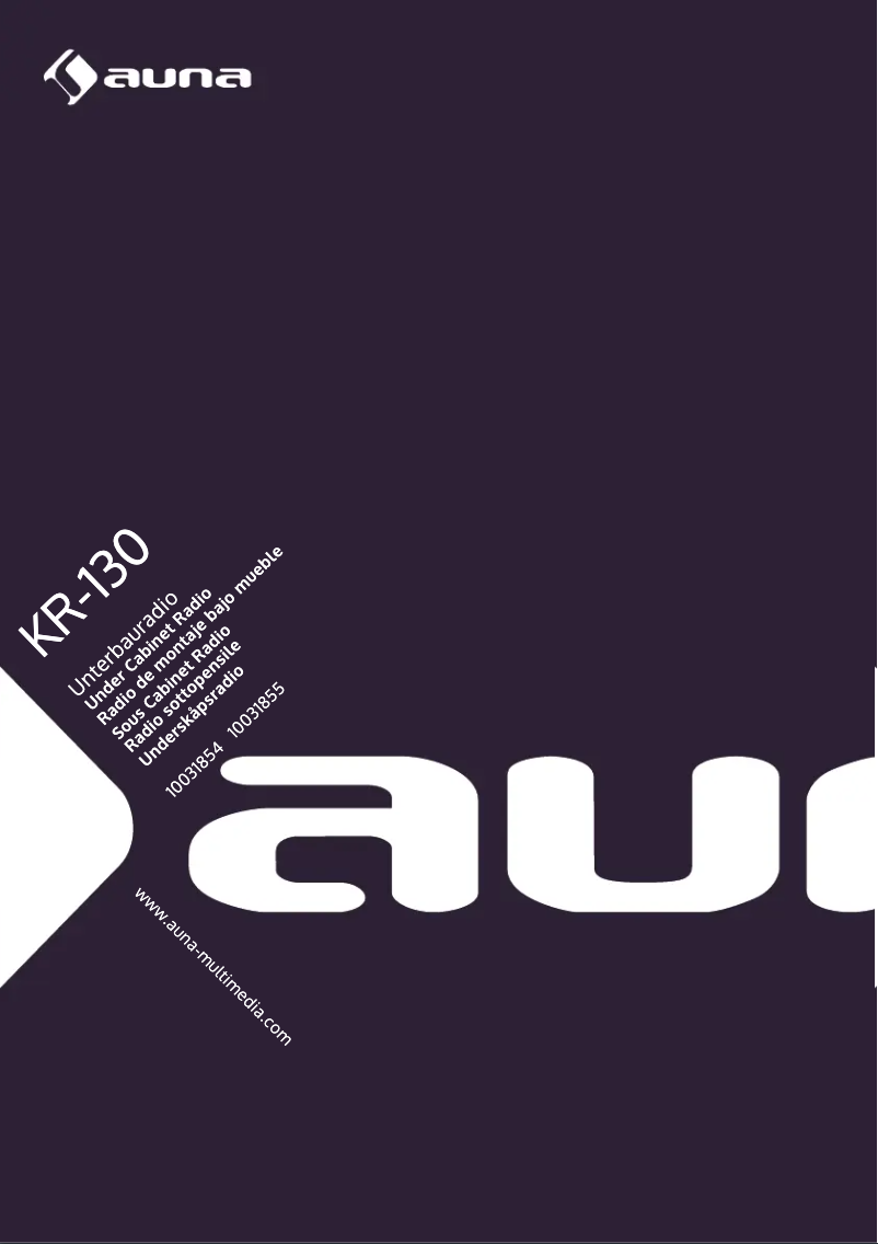 Page n°1 - Manuel utilisateur Auna KR-130