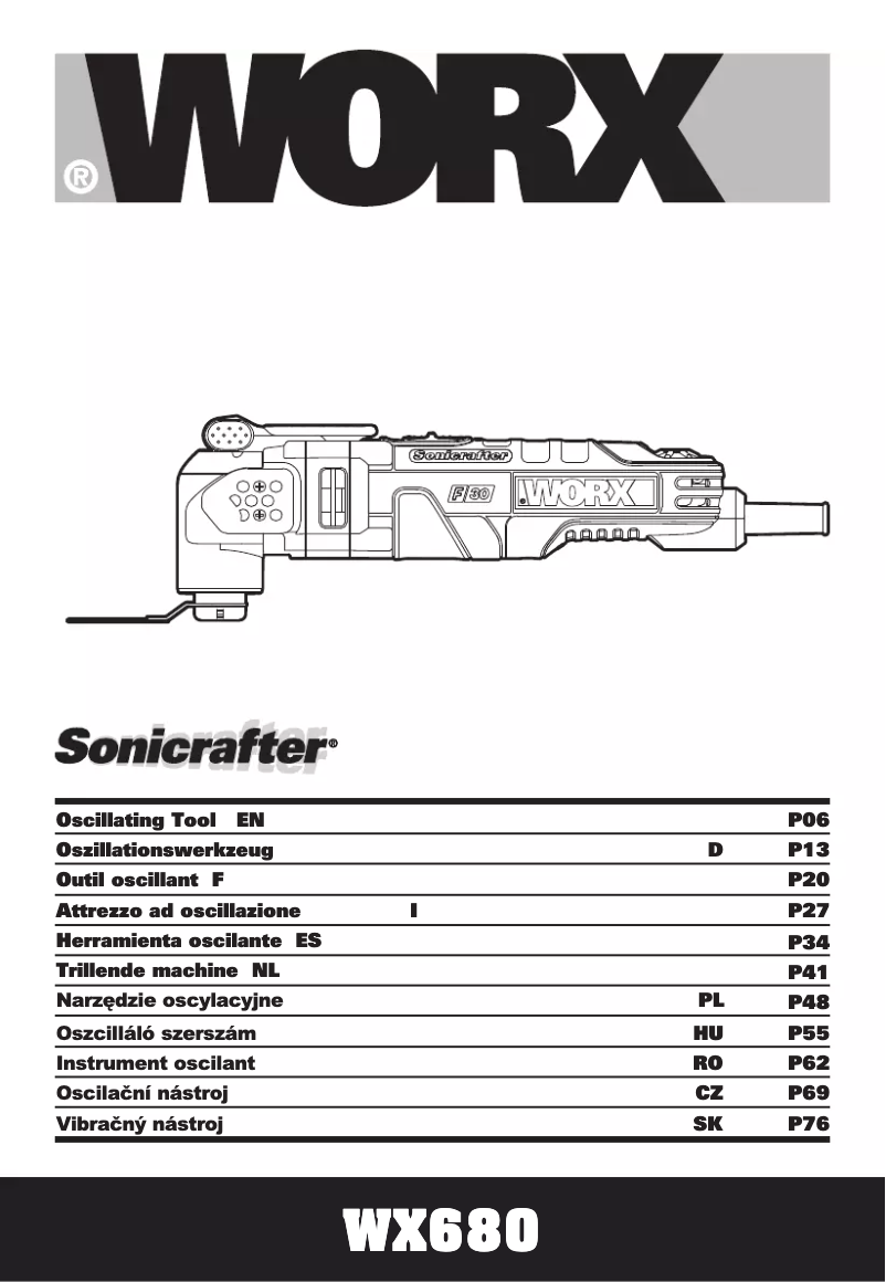 Image de la première page du manuel de l'appareil WX679