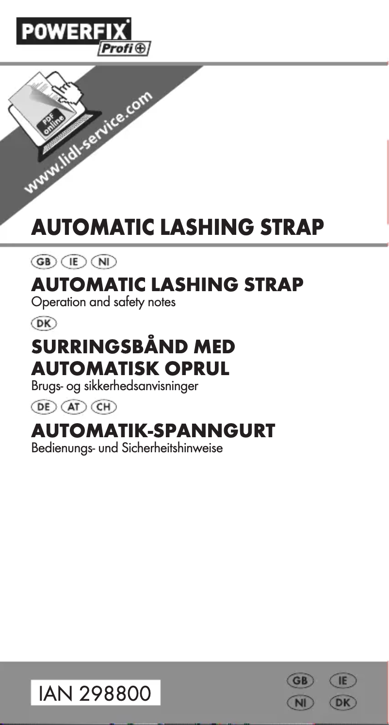 Page n°1 - Manuel utilisateur Powerfix HG01040