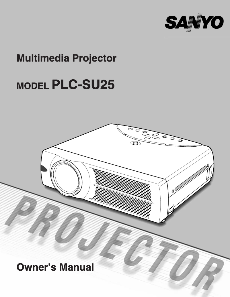 Image de la première page du manuel de l'appareil PLC-SU25