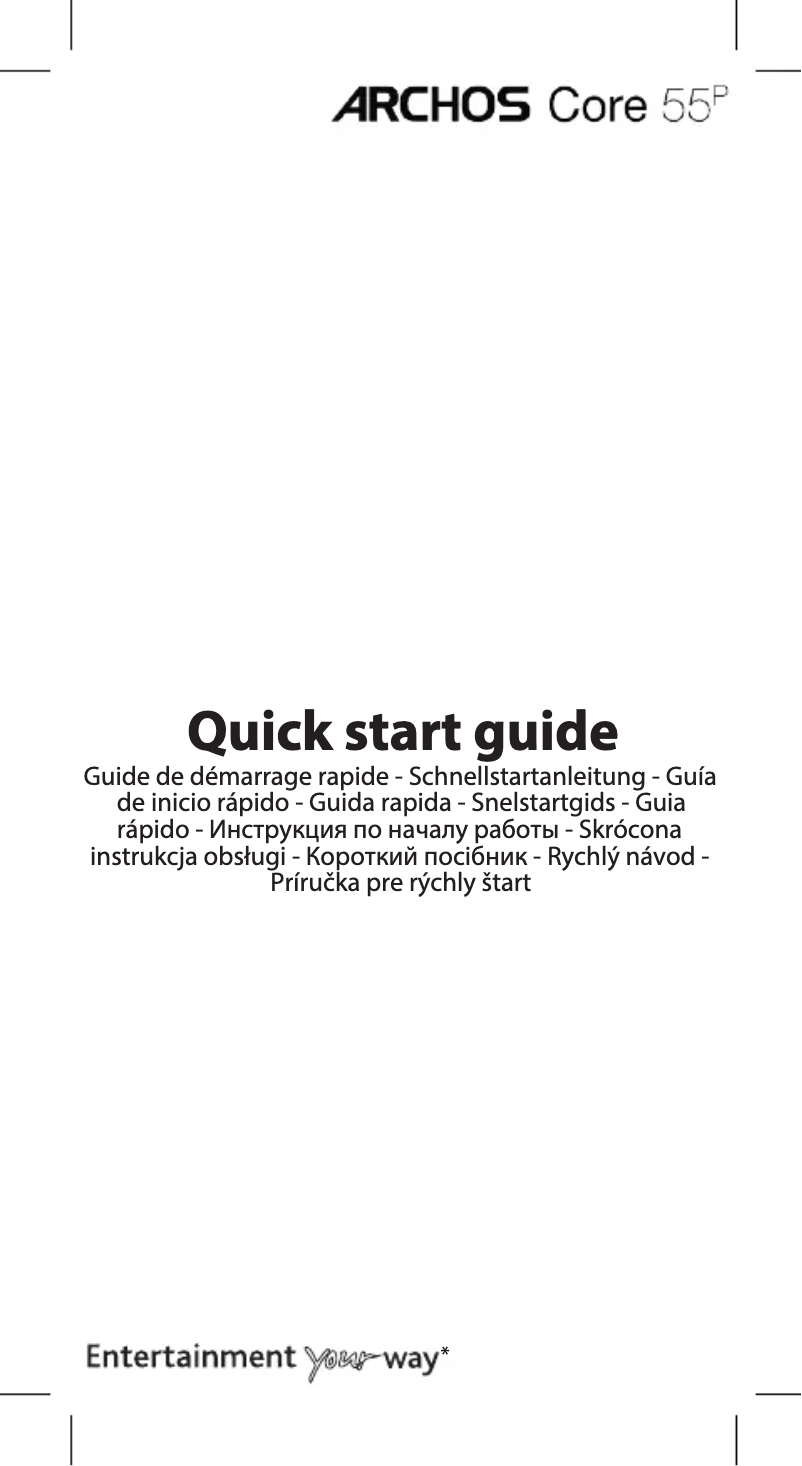 Page 1 de la notice Manuel utilisateur Archos Core 55P