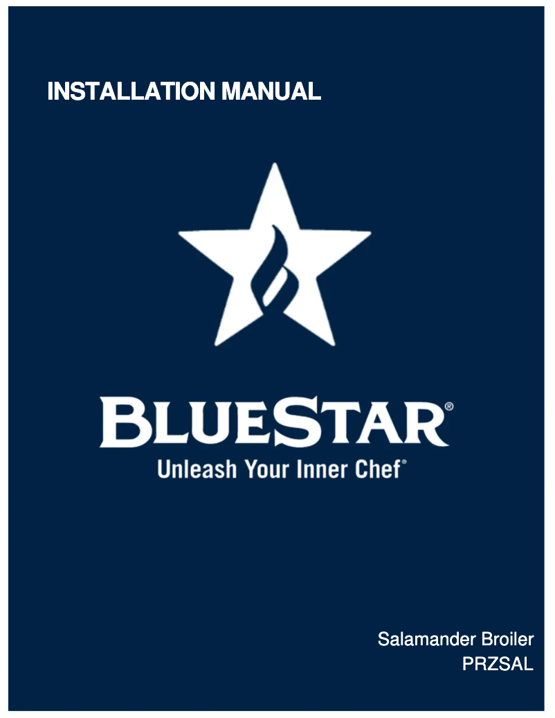 Page 1 de la notice Guide d'installation BlueStar PRZSAL24V2