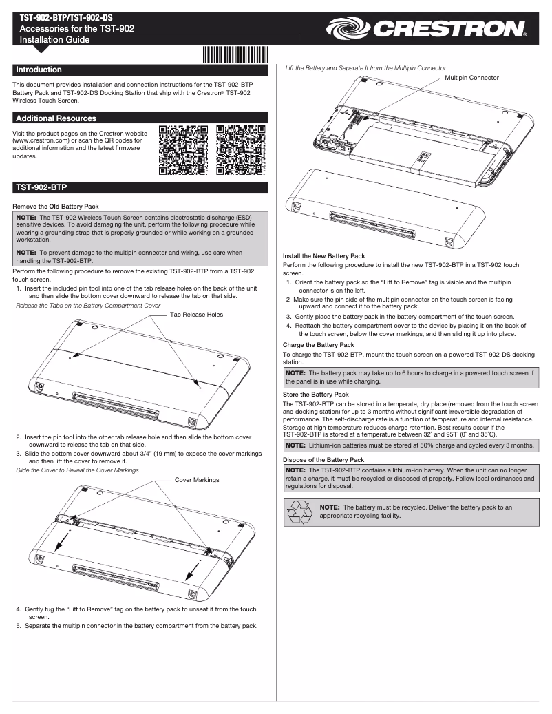 Image de la première page du manuel de l'appareil TST-902-DS