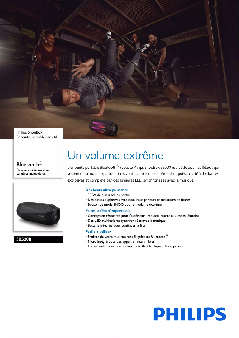 Image de la première page du manuel de l'appareil SB500B