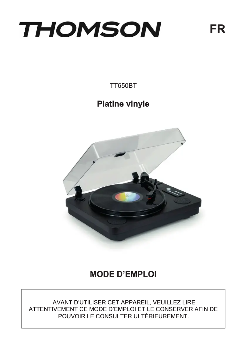 Page n°1 - Manuel utilisateur Thomson TT650BT
