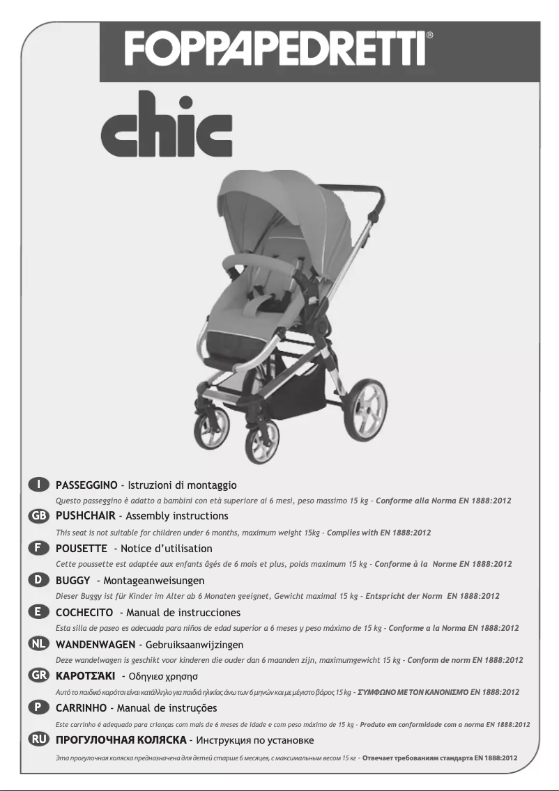 Page 1 de la notice Manuel utilisateur Foppapedretti Chic