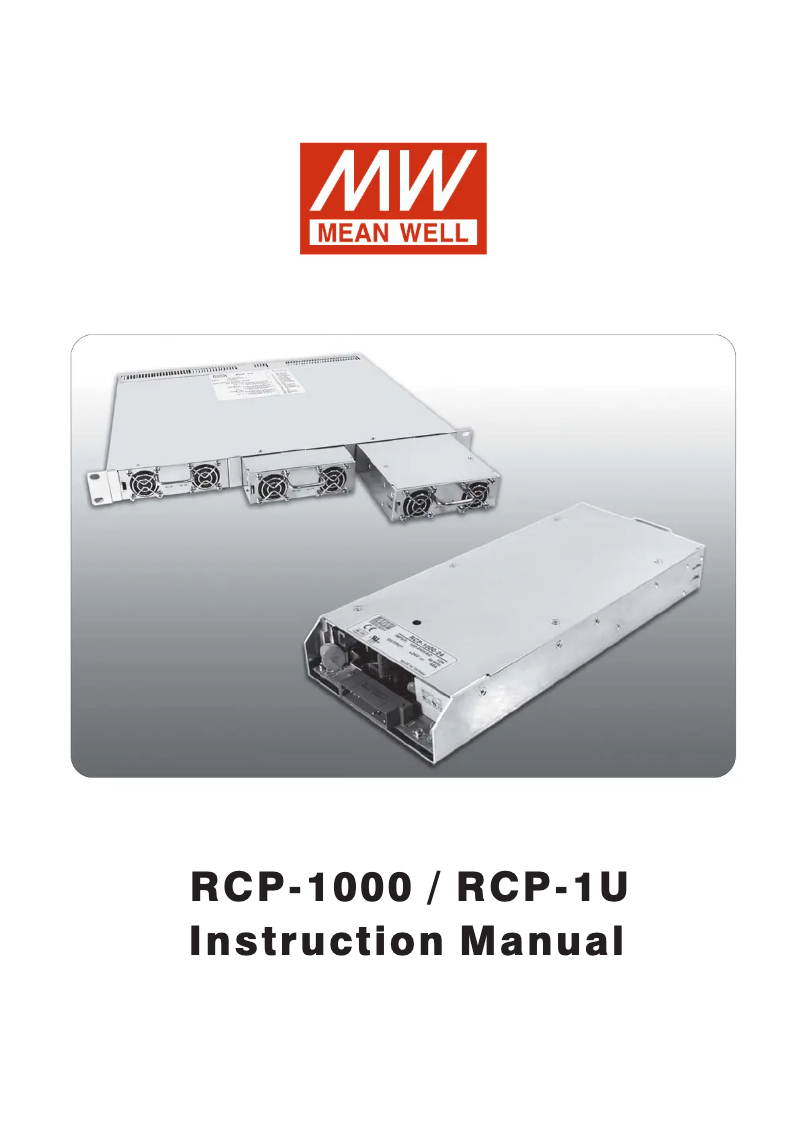 Image de la première page du manuel de l'appareil RCP-1000-48