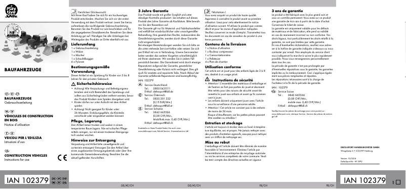 Page 1 de la notice Manuel utilisateur Playtive IAN 102379