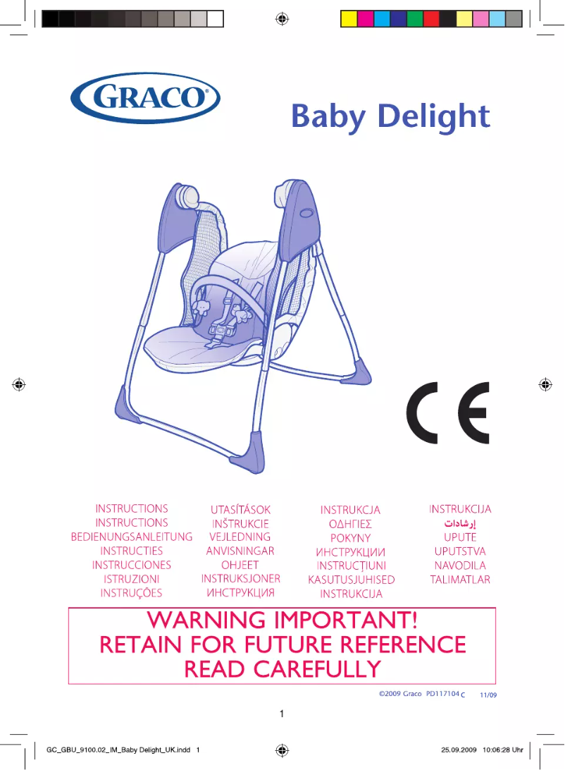 Page n°1 - Manuel utilisateur Graco BABY DELIGHT