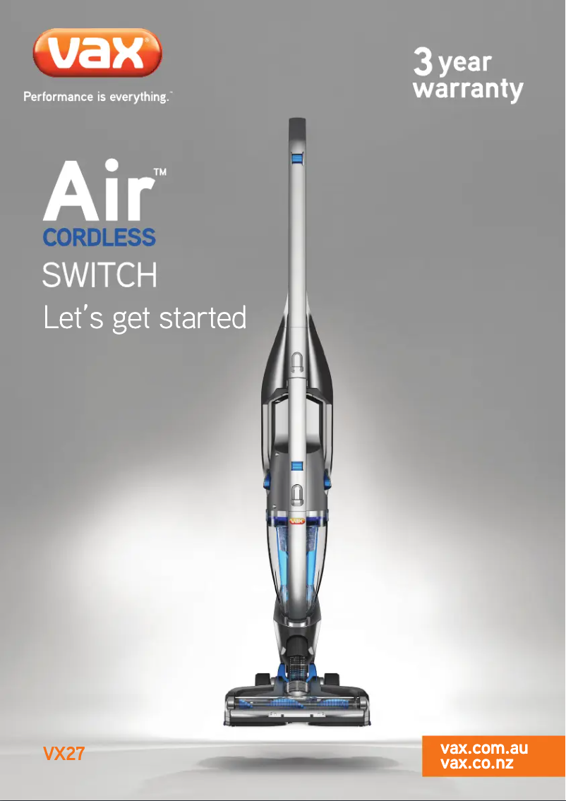 Página 1 del manual Manual de usuario Vax Force 10 V-091SP