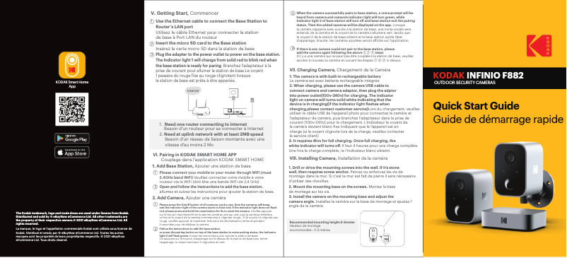 Page 1 de la notice Manuel utilisateur Kodak Infinio F882