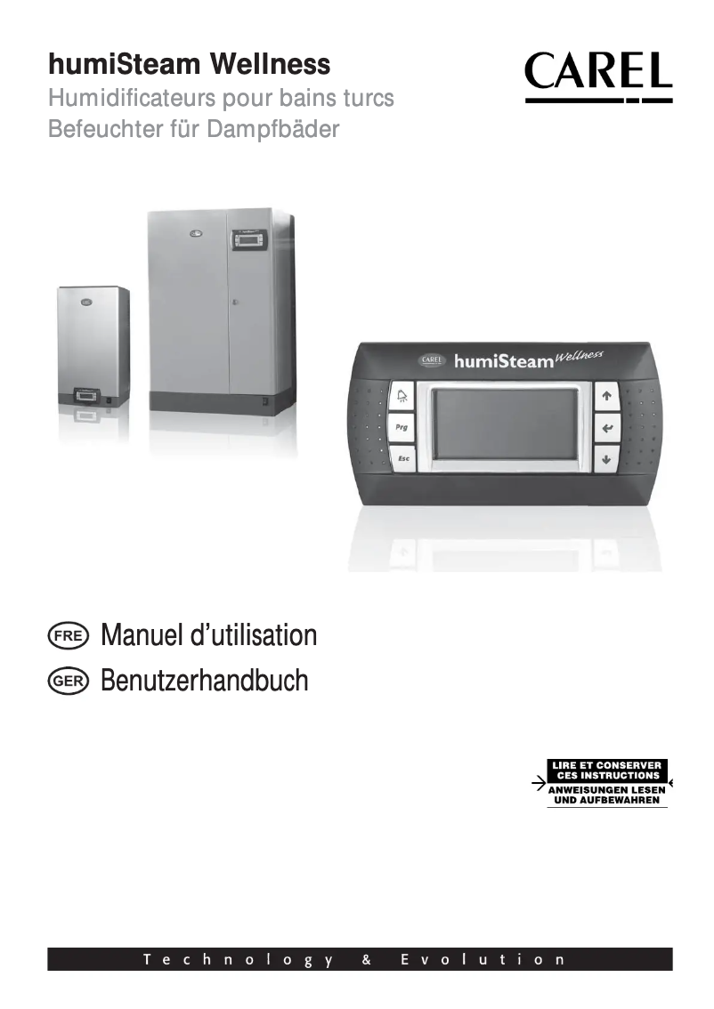 Página 1 del manual Manual de usuario Carel humiSteam
