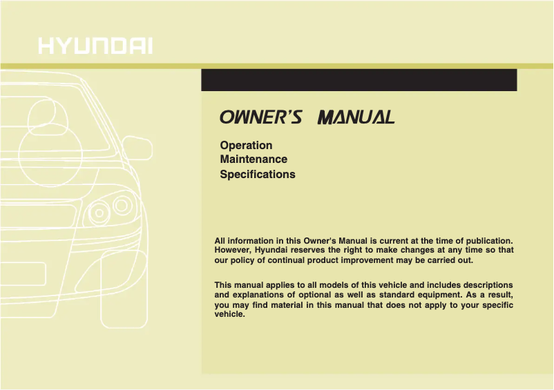 Page 1 de la notice Manuel utilisateur Hyundai Grand Santa FE (2013)