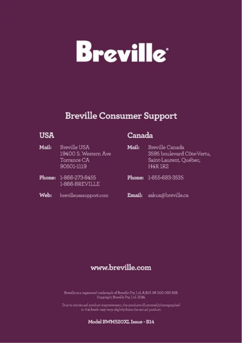 Page n°1 - Manuel utilisateur Breville the No-Mess Waffle BWM520