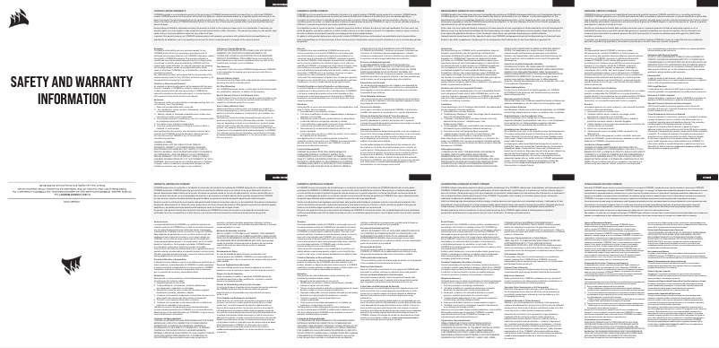 Page 1 de la notice Instructions de sécurité Corsair iCUE H150i RGB PRO XT