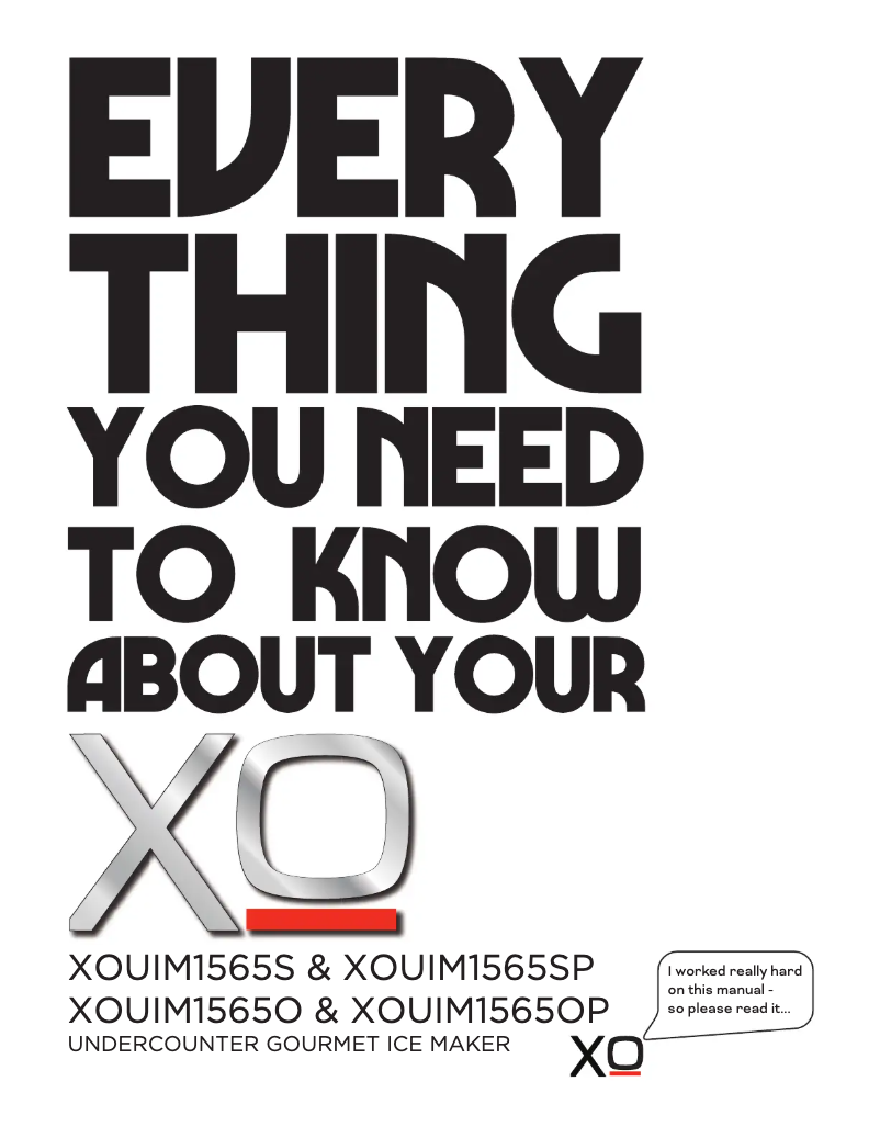 Page n°1 - Manuel utilisateur XO XOUIM1565S