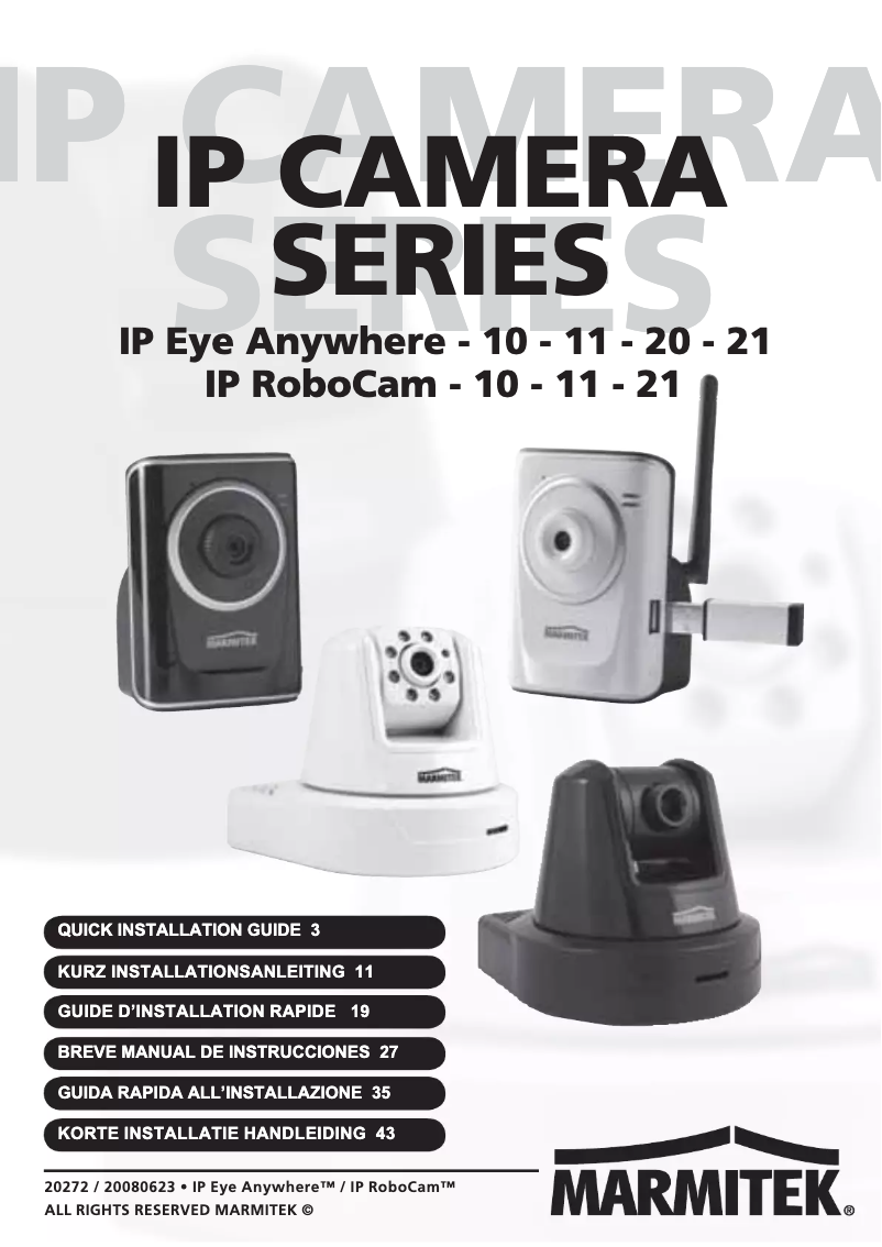 Page 1 de la notice Manuel utilisateur Marmitek IP Eye Anywhere 21