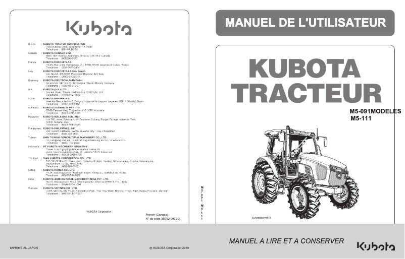 Image de la première page du manuel de l'appareil M5-091