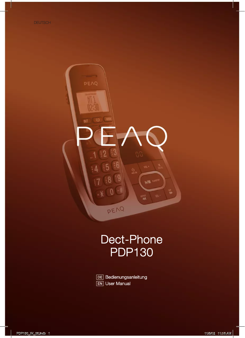 Imagen de la primera página del manual del dispositivo PDP130