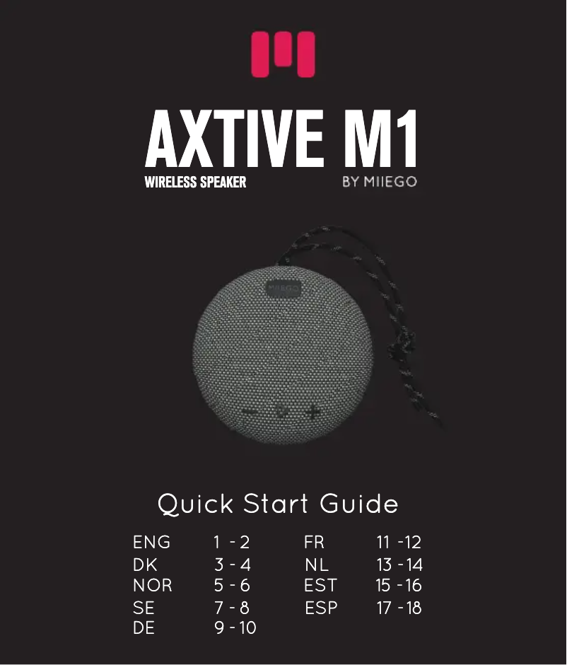 Image de la première page du manuel de l'appareil AXTIVE M1