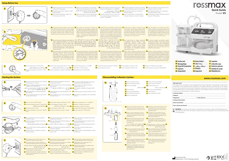 Page n°1 - Manuel utilisateur Rossmax V3
